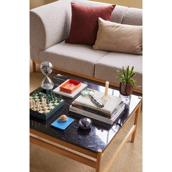 Mramorový konferenčný stolík v čierno-prírodnej farbe 80x80 cm Raw – Hübsch-image-1