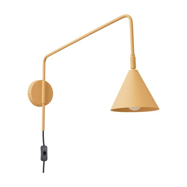 Žlté nástenné svietidlo do zásuvky ø 14 cm Zylo – Sollux