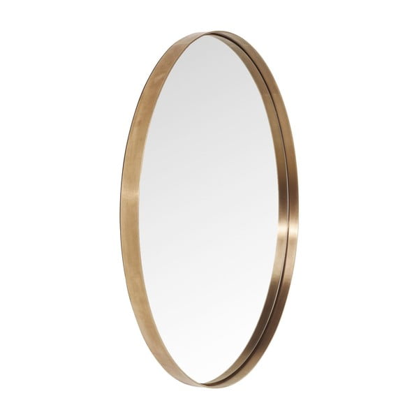 Okrúhle zrkadlo s rámom v medenej farbe Kare Design Round Curve, ⌀ 100 cm-image-1
