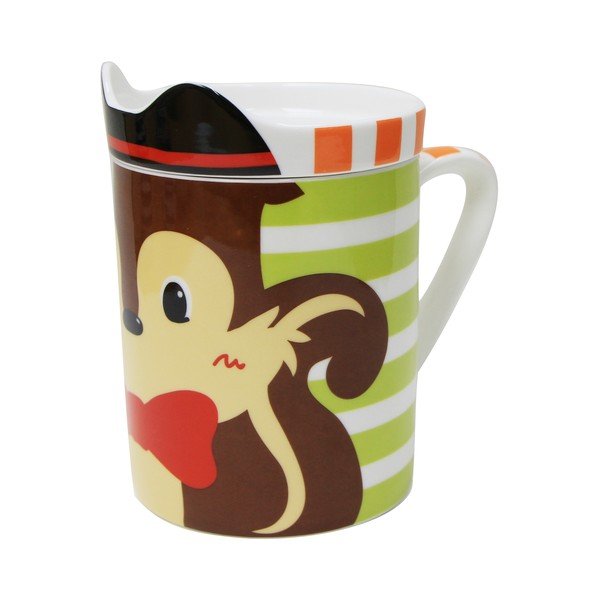 Hrnček z kostného porcelánu s viečkom Silly Design Stuart, 280 ml-image-1