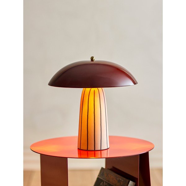 Keramická stolová lampa s kovovým tienidlom (výška  32 cm) Arvid – Bloomingville-image-3