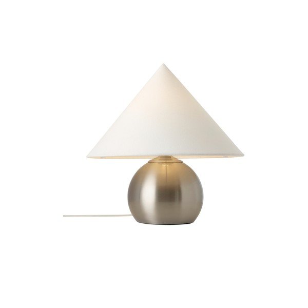 Biela/v lesklej striebornej farbe látková stolová lampa (výška  38 cm) Connie – Ellos Home-image-3