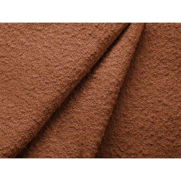 Hnedý taburet z textílie bouclé Molino – Micadoni Home-image-3