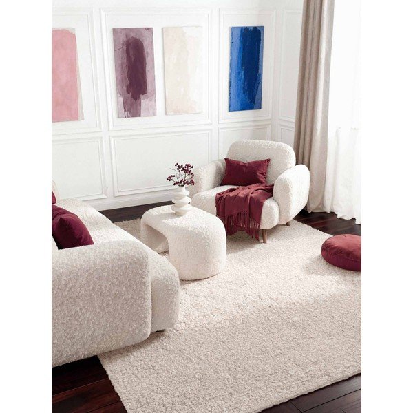 Slonovinový ručne tkaný koberec z materiálu buklé 160x230 cm Notting Hill Portobello – Ted Baker-image-2