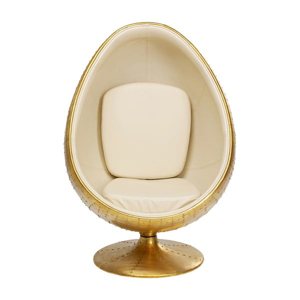 V zlatej farbe kreslo Eye Ball – Kare Design