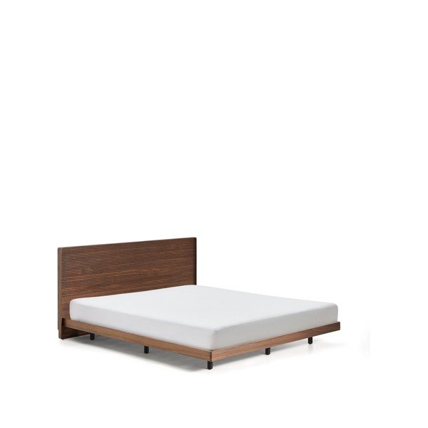 Hnedá dvojlôžková posteľ z brezového dreva s roštom 180x200 cm Norlen – Kave Home-image-3