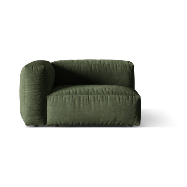 Zelený zamatový modul pohovky (ľavý roh) Martina – Micadoni 