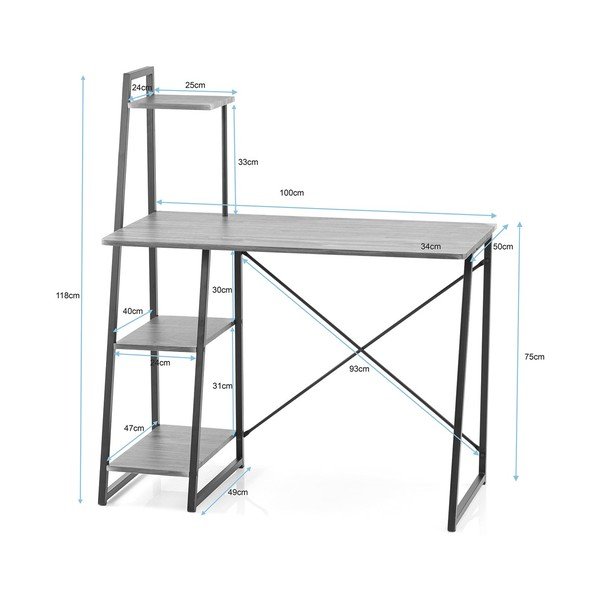 Pracovný stôl 50x102 cm Bren – Homede-image-3