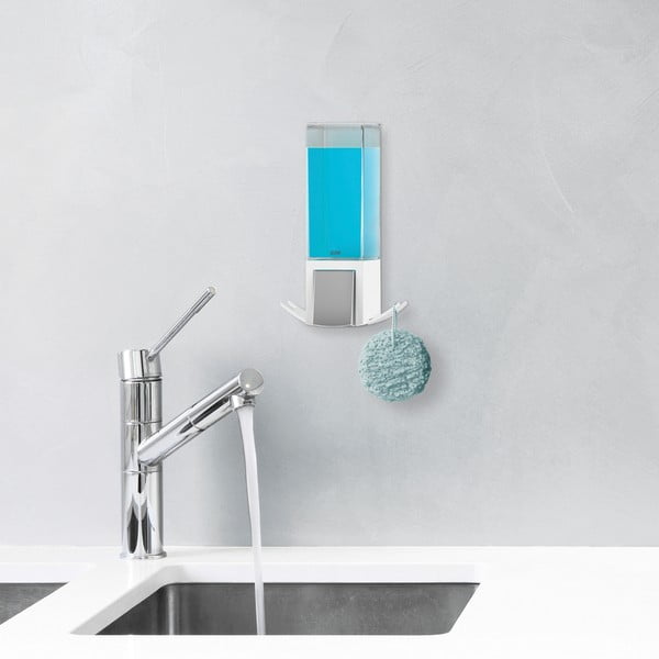 Biely nástenný dávkovač mydla 500 ml – Compactor-image-1