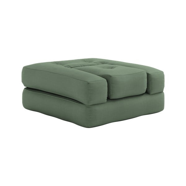Rozkladacie kreslo so zeleným poťahom Karup Design Cube Olive Green-image-3