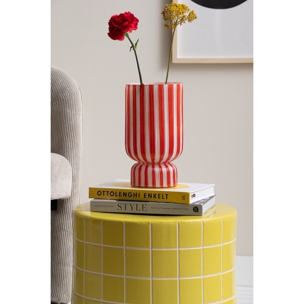 Červená sklenená váza (výška  26 cm) Rayado Retro – PT LIVING-image-1