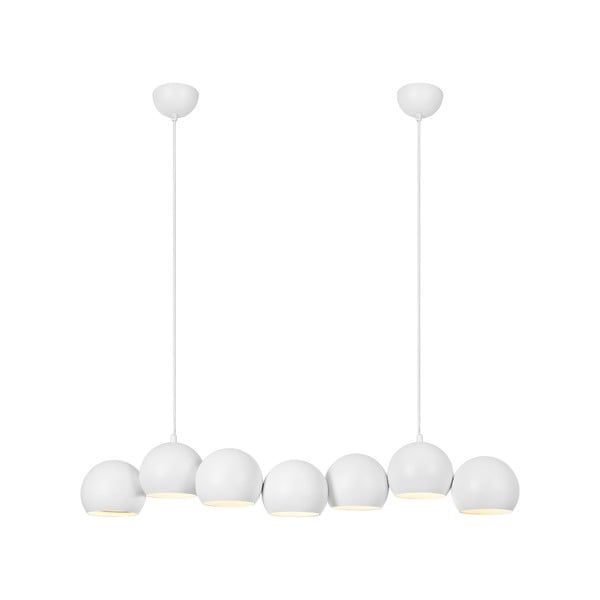 Biele závesné svietidlo s kovovým tienidlom Cupolo – Markslöjd