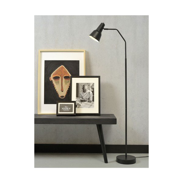 Čierna stojacia lampa s kovovým tienidlom (výška 140 cm) Valencia – it's about RoMi-image-3