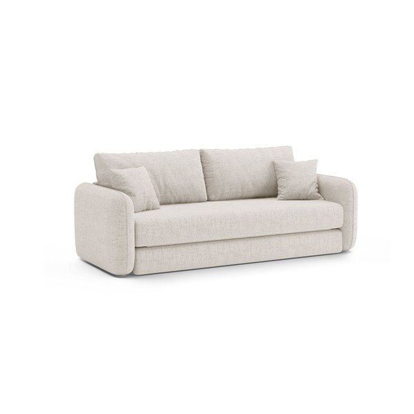 Krémovobiela rozkladacia pohovka 225 cm – Micadoni -image-3