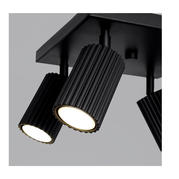 Čierne kovové bodové svietidlo ø 6,5 cm Gleam – Sollux-image-3