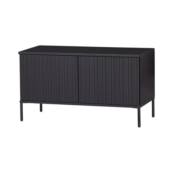 Čierny TV stolík z borovicového dreva 100x56x44 cm Gravure – WOOOD-image-2