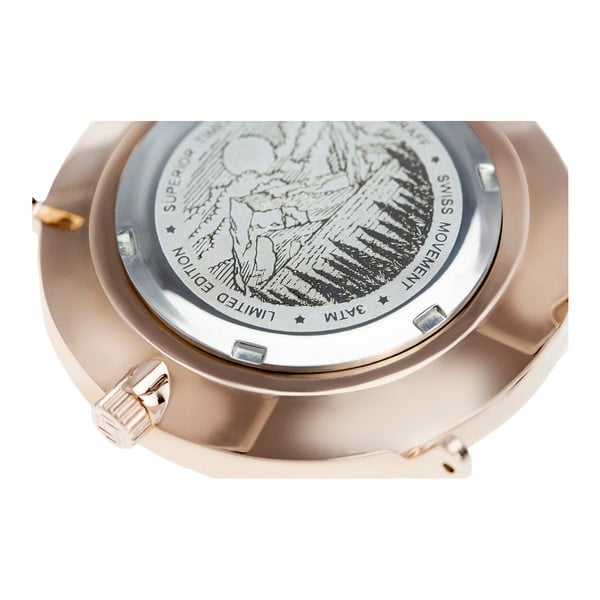 Unisex hodinky s antikoro remienkom v ružovo-zlatej farbe Frederic Graff Rose Eger Silver Mesh-image-2