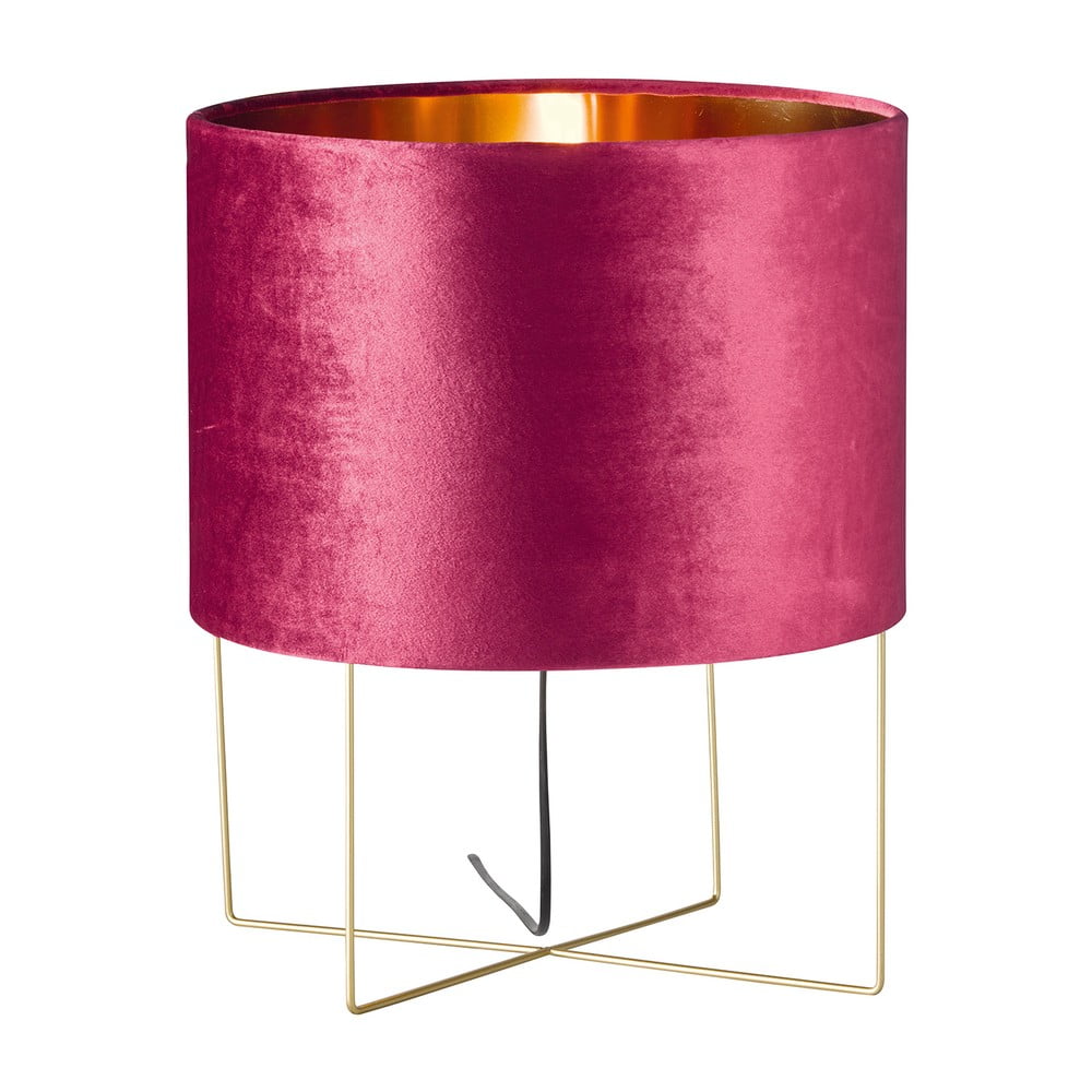 Fialová stolová lampa Fischer & Honsel Aura, výška 43 cm