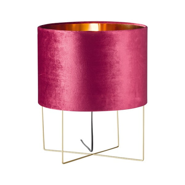 Fialová stolová lampa s textilným tienidlom (výška  43 cm) Aura – Fischer & Honsel
