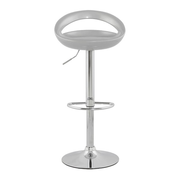 Strieborná nastaviteľná otočná barová stolička Kokoon Design Venus