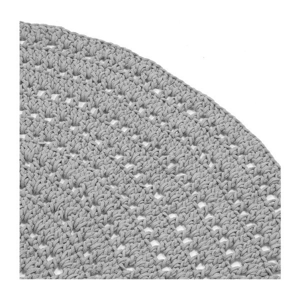 Sivý kruhový bavlnený koberec LABEL51 Knitted, ⌀ 150 cm-image-2