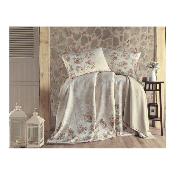 Set prikrývky cez posteľ, plachty a obliečok na vankúš na dvojlôžko Fruity, 200 × 235 cm