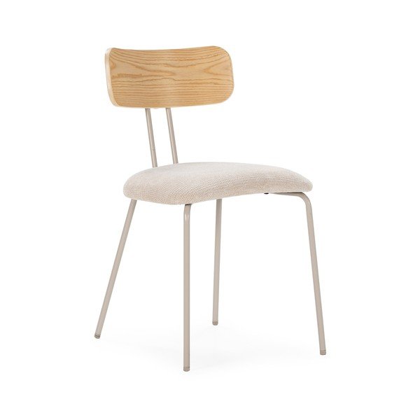 Béžová/v prírodnej farbe čalúnená jedálenská stolička Olimpia – MOME