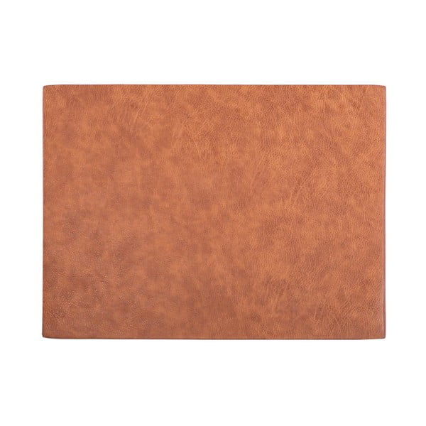 Oranžovo-hnedé prestieranie z imitácie kože ZicZac Troja Rectangle, 33 x 45 cm