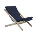 Tmavomodré skladacie kreslo z bukového dreva Karup Design Boogie Raw/Navy