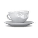 Biela usmievavá porcelánová šálka na kávu 58products, objem 200 ml