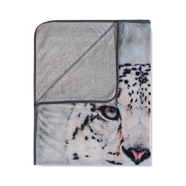 Prikrývka Muller Textiels Snow Leopard Grey, 130 × 160 cm-image-1