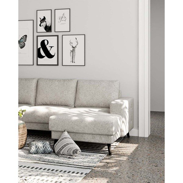 Krémovobiela rohová pohovka (ľavý roh) Fynn – Ghado-image-4