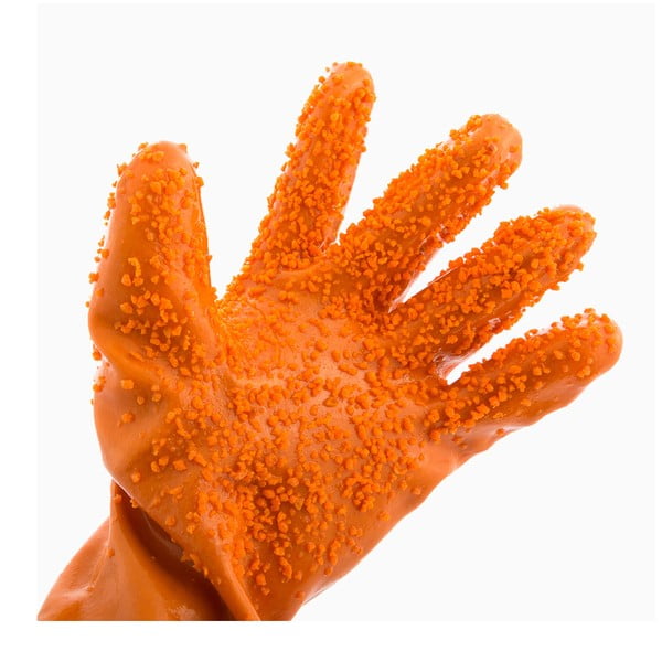 Oranžové rukavice na čištenie zeleniny InnovaGoods-image-2