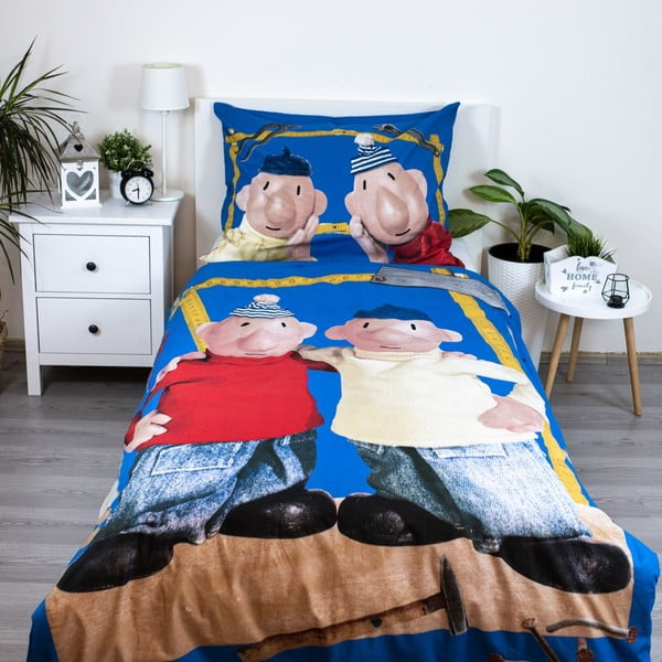 Bavlnené detské obliečky na jednolôžko 140x200 cm Pat a Mat – Jerry Fabrics-image-1