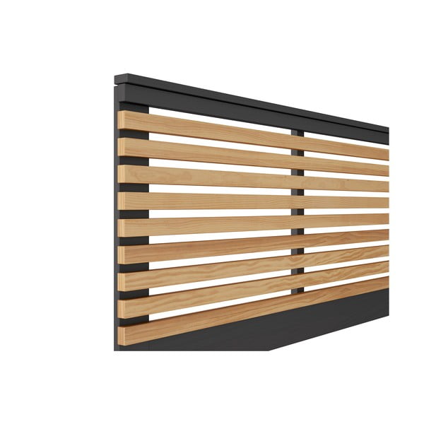 Čierne/prírodné čelo postele z borovicového dreva 163x100 cm Lavis - Marckeric-image-4