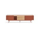 TV stolík v dekore duba v tehlovo-prírodnej farbe 180x45 cm Otto – Teulat