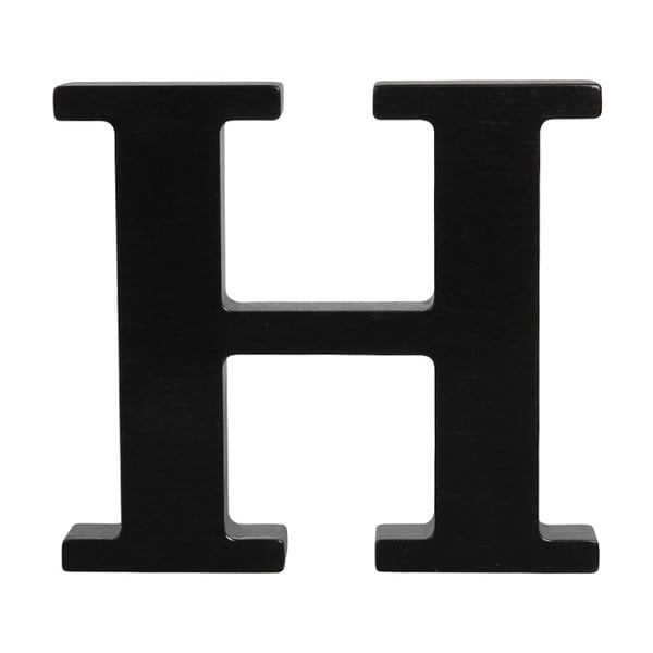 Čierne drevené písmeno Typoland H