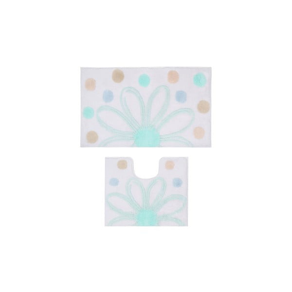 Sada 2 predložiek do kúpeľne Confetti Alinda, 50 × 60 cm