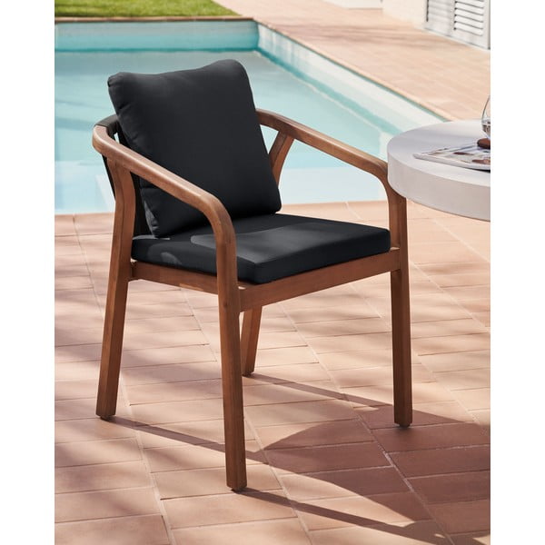 Jedálenská stolička v čierno–prírodnej farbe v súprave 4 ks Malaret – Kave Home-image-1