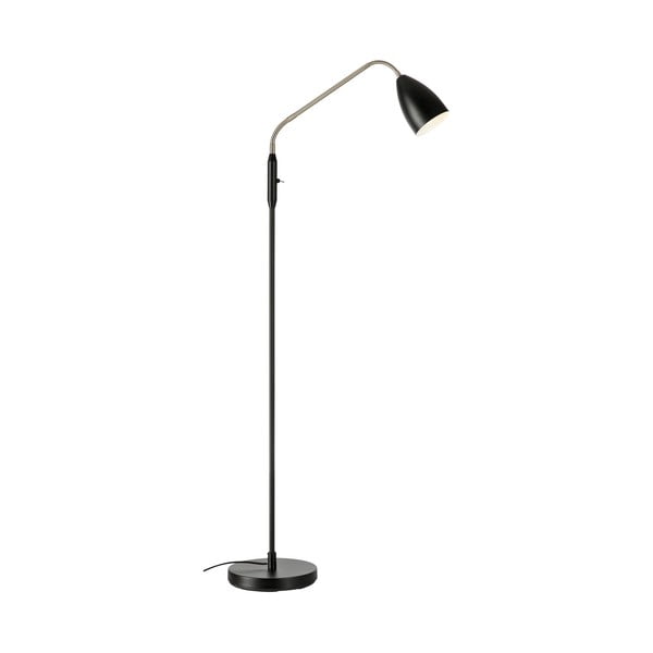 Čierna LED stmievateľná stojacia lampa s kovovým tienidlom (výška 140 cm) Patro – Markslöjd