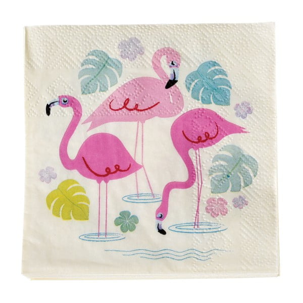 Súprava 20 obrúskov Rex London Flamingo Bay