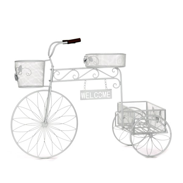 Biely stojan na kvetináče Soho And Deco Bicycle
