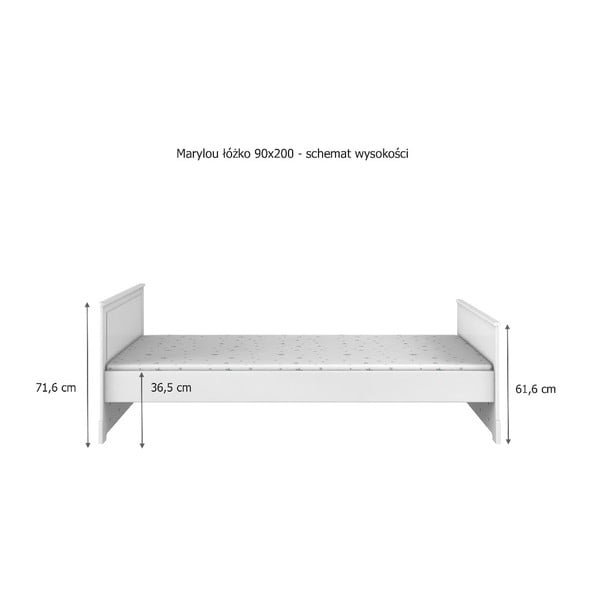 Biela detská posteľ BELLAMY Marylou, 90 × 200 cm-image-2