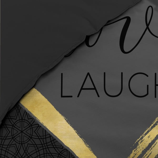 Čierne bavlnené obliečky na dvojlôžko 200x200 cm Crazy Love – douceur d'intérieur-image-3