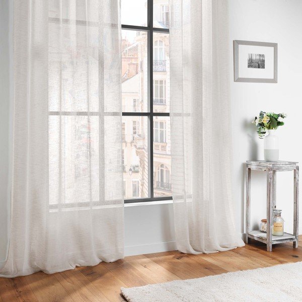 Slonovinová voálová záclona 140x240 cm Carlin – douceur d'intérieur-image-3