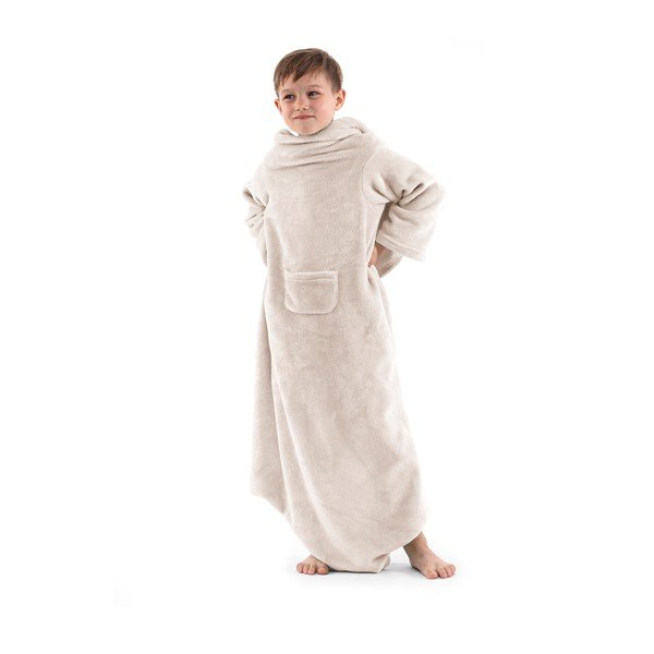 Béžová detská televízna deka s rukávmi DecoKing Lazykids-image-1