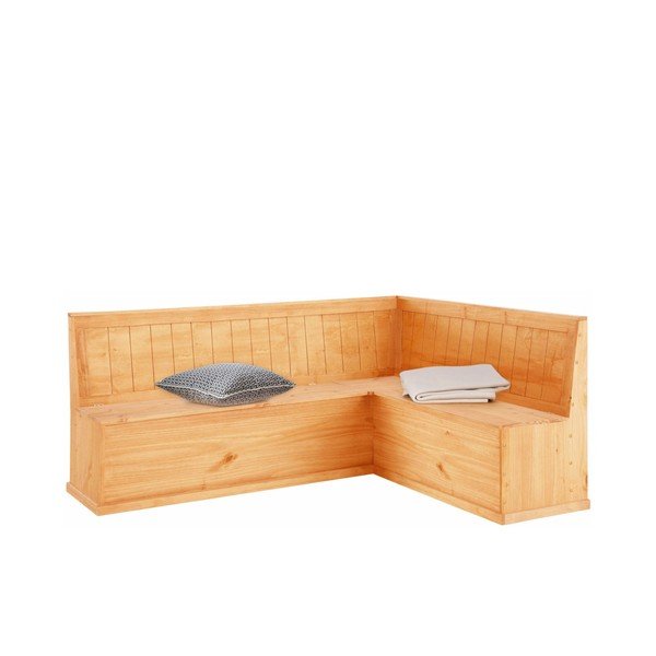 Rohová lavica z borovicového dreva s úložným priestorom Støraa Silas-image-1