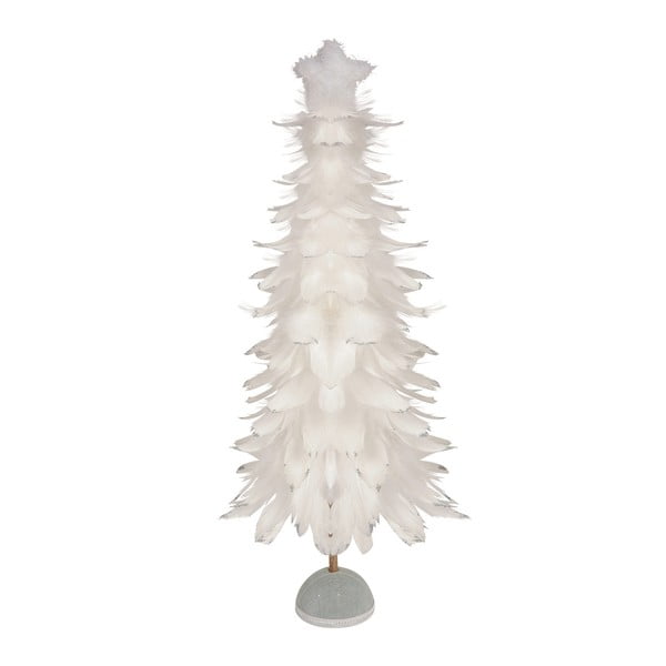 Biely dekoratívny stromček z peria Côté Table White Christmas, 66 cm