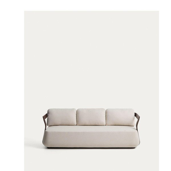 Hnedá/béžová čalúnená záhradná pohovka Tamaris – Kave Home-image-4