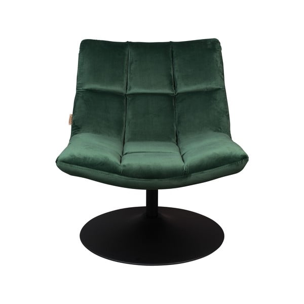 Zelené zamatové kreslo Dutchbone Bar-image-2